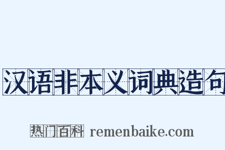 汉语非本义词典造句是什么意思的图片